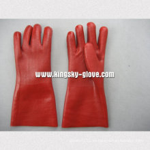 Sandy Finish Jersey Liner Guantlet Cuff PVC Glove-5125. Dios